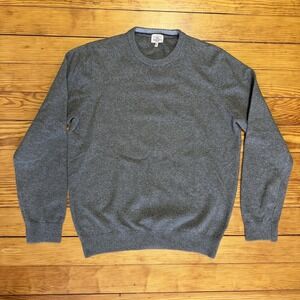 Faherty Mountain Crew Sweater Mens Medium Olive Heather Soft Stretch